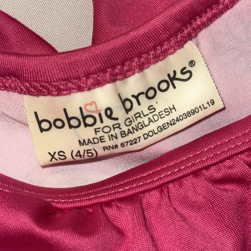 Bobbie Brooks Girls Unicorn Rainbow Ruffle One Shoulder Tankini Swimsuit XS 4/5